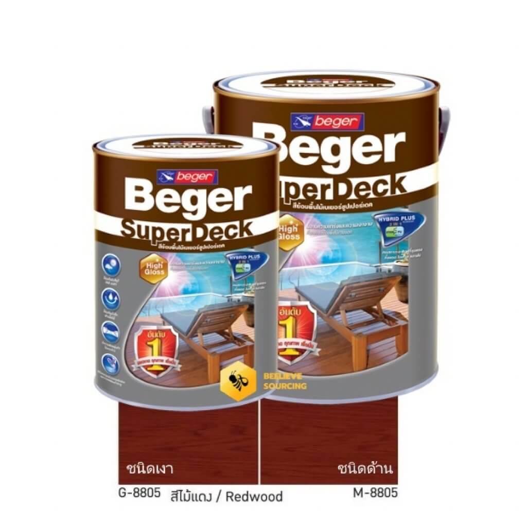 Beger ซูปเปอร์เดค สีย้อมพื้นไม้ ชนิดเงา/ด้าน Redwood