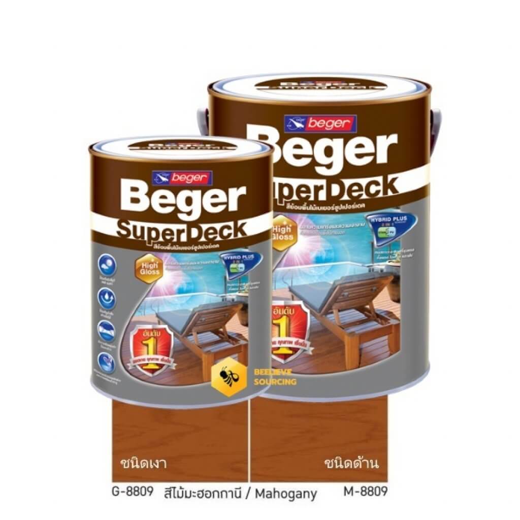Beger ซูปเปอร์เดค สีย้อมพื้นไม้ ชนิดเงา/ด้าน Mahogany
