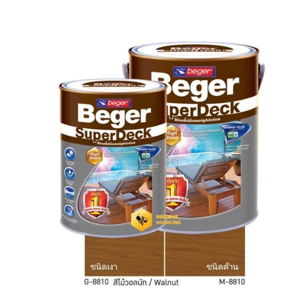 Beger ซูปเปอร์เดค สีย้อมพื้นไม้ ชนิดเงา/ด้าน Walnut