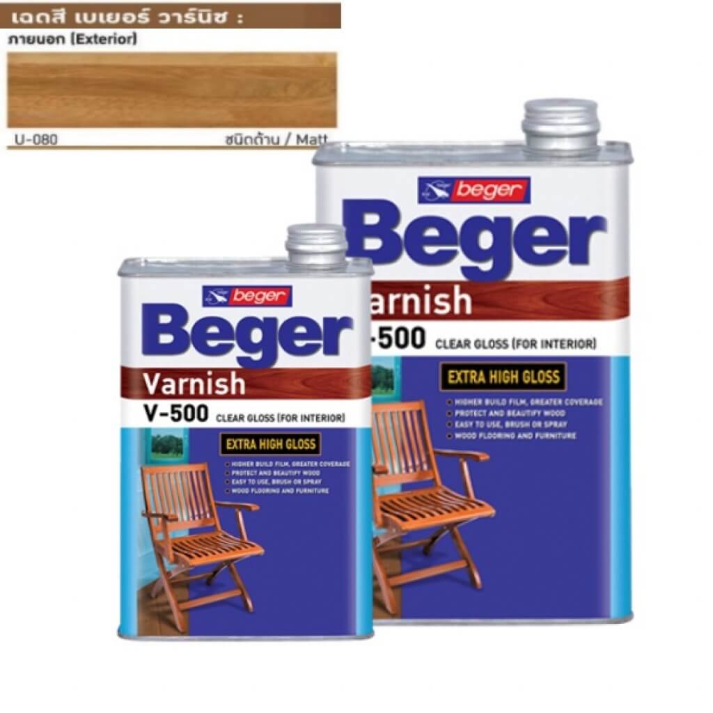 Beger Varnish U-080 Matt วาร์นิช สีทาเฟอร์นิเจอร์
