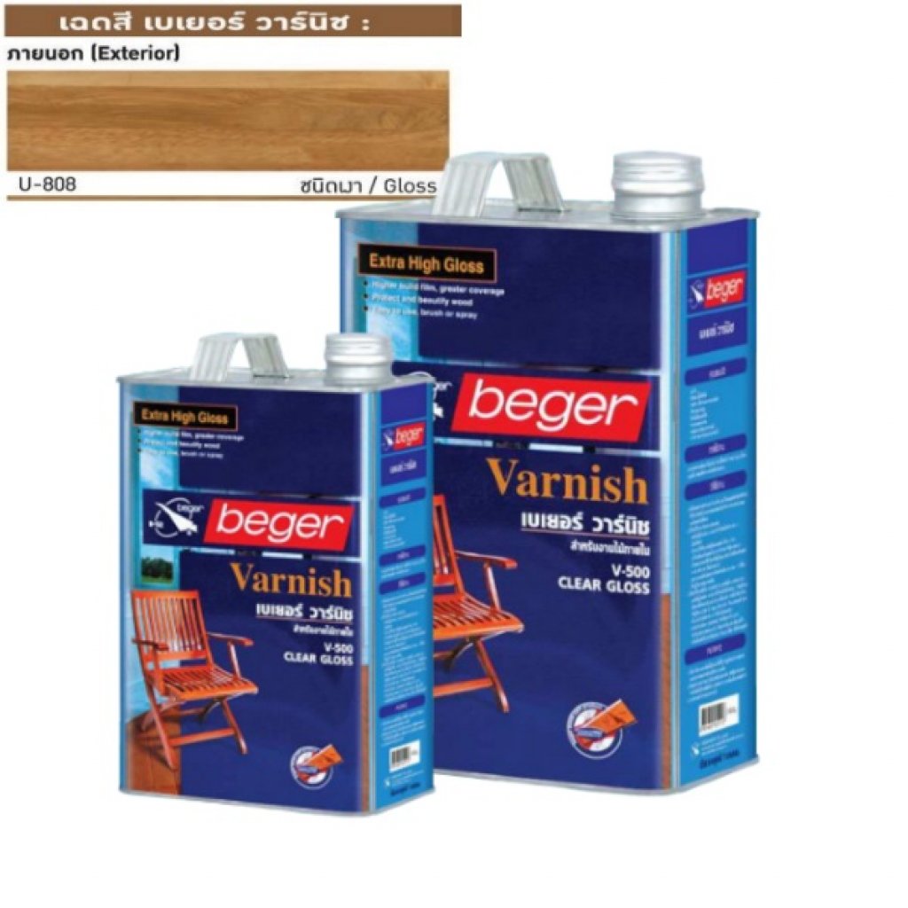 Beger Varnish U-808 Gloss วาร์นิช สีทาเฟอร์นิเจอร์