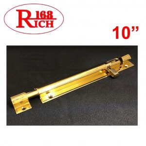 กลอนท้องปลิง ทองเหลือง ปลอกใหญ่ BR 105 ขนาด 10 นิ้ว สี PB