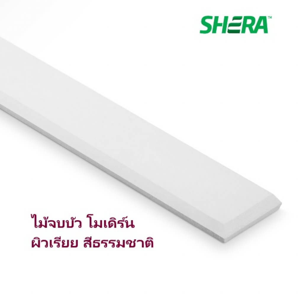 ไม้จบบัว 1.2x10x100 สีธรรมชาติ โมเดิร์น ลบขอบ