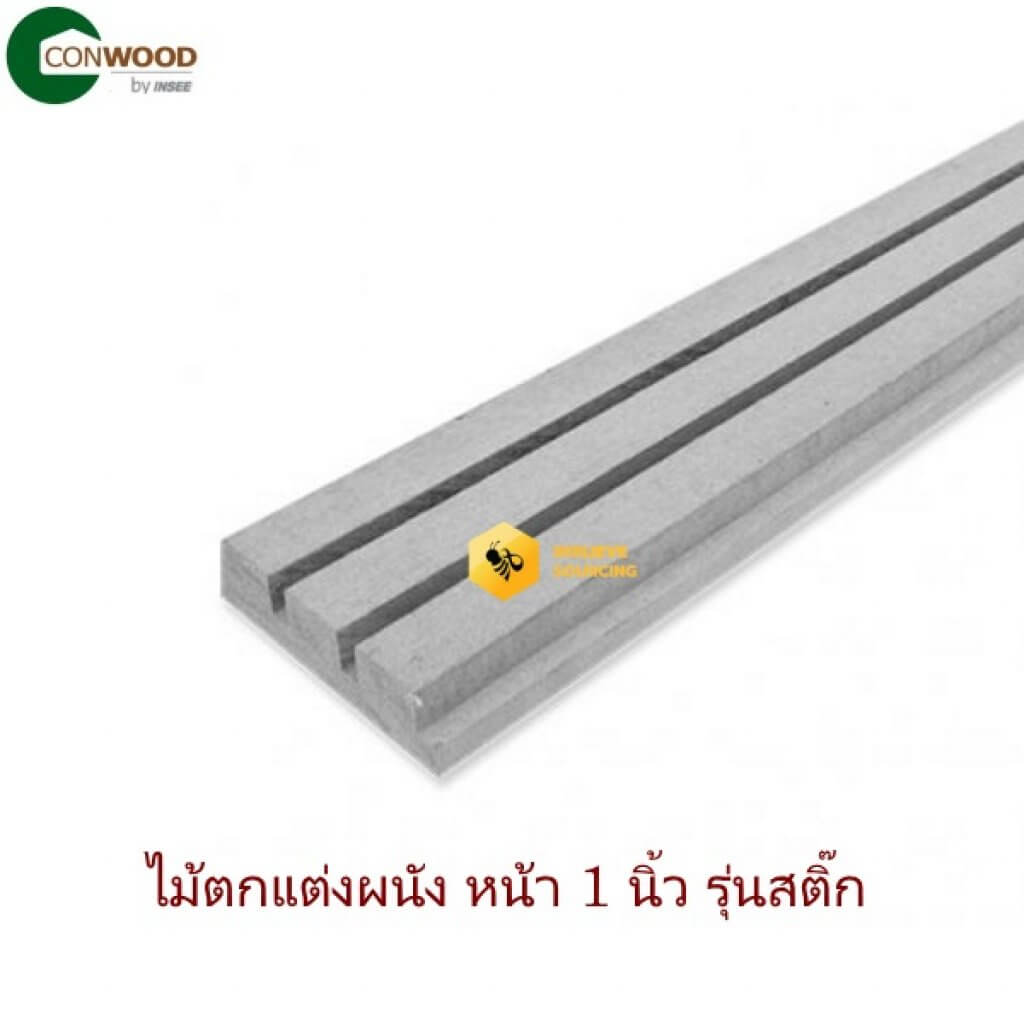 ไม้คอนวูด หน้า 1x3.5ม.x25มม. สีธรรมชาติ