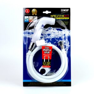 ชุดสายชำระ สีขาว ปุ่มกดโครเมี่ยม - WSP รุ่น Athens R34