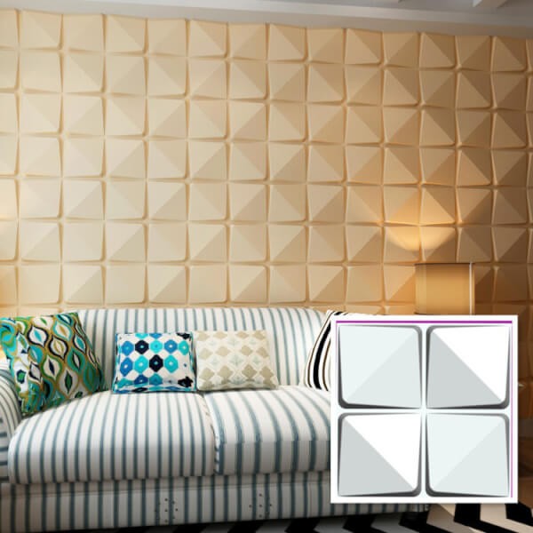 UBIQ 3D WALL ผนังสามมิติ PVC : BLOCK 50x50 CM. - Image 3