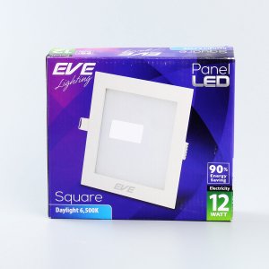 โคมพาเนลไลท์ LED หน้าเหลี่ยม EVE รุ่น Square12W Daylight