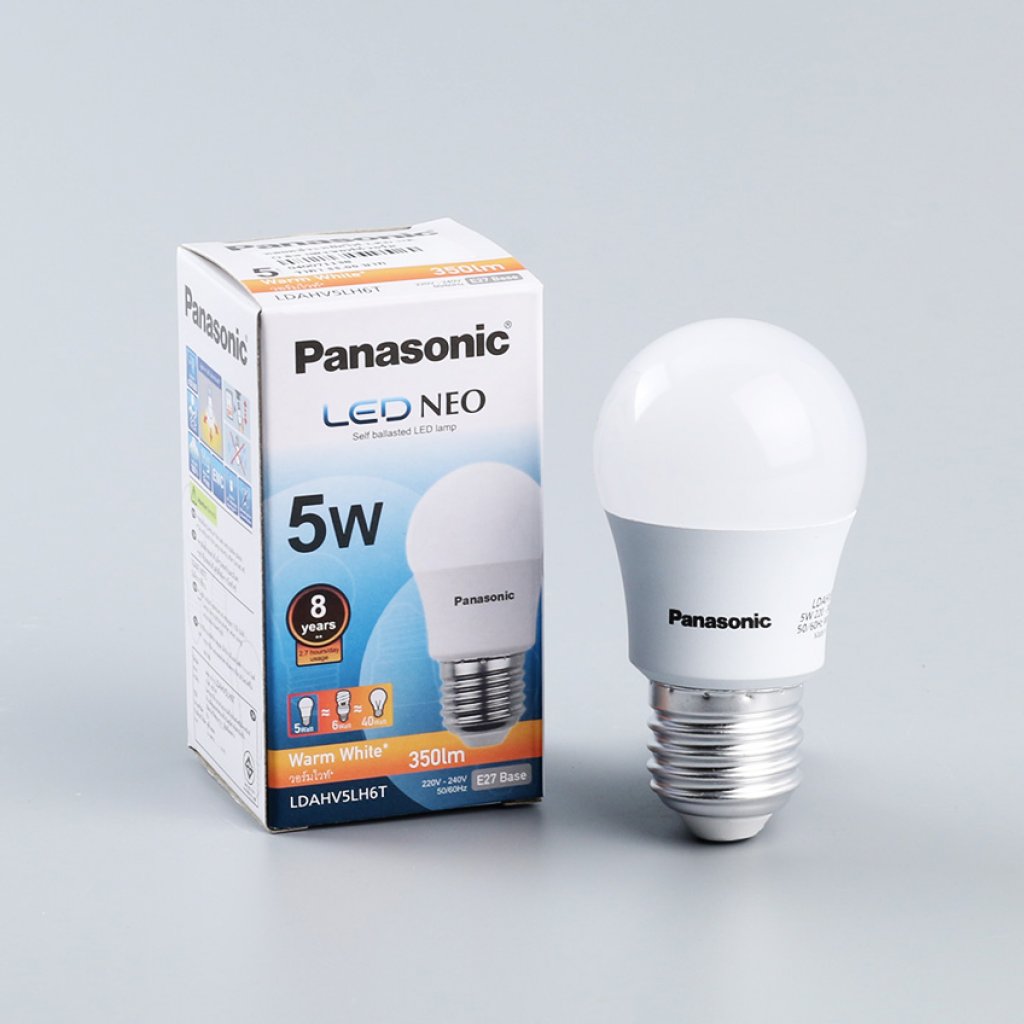หลอด LED Warm white 5W Panasonic