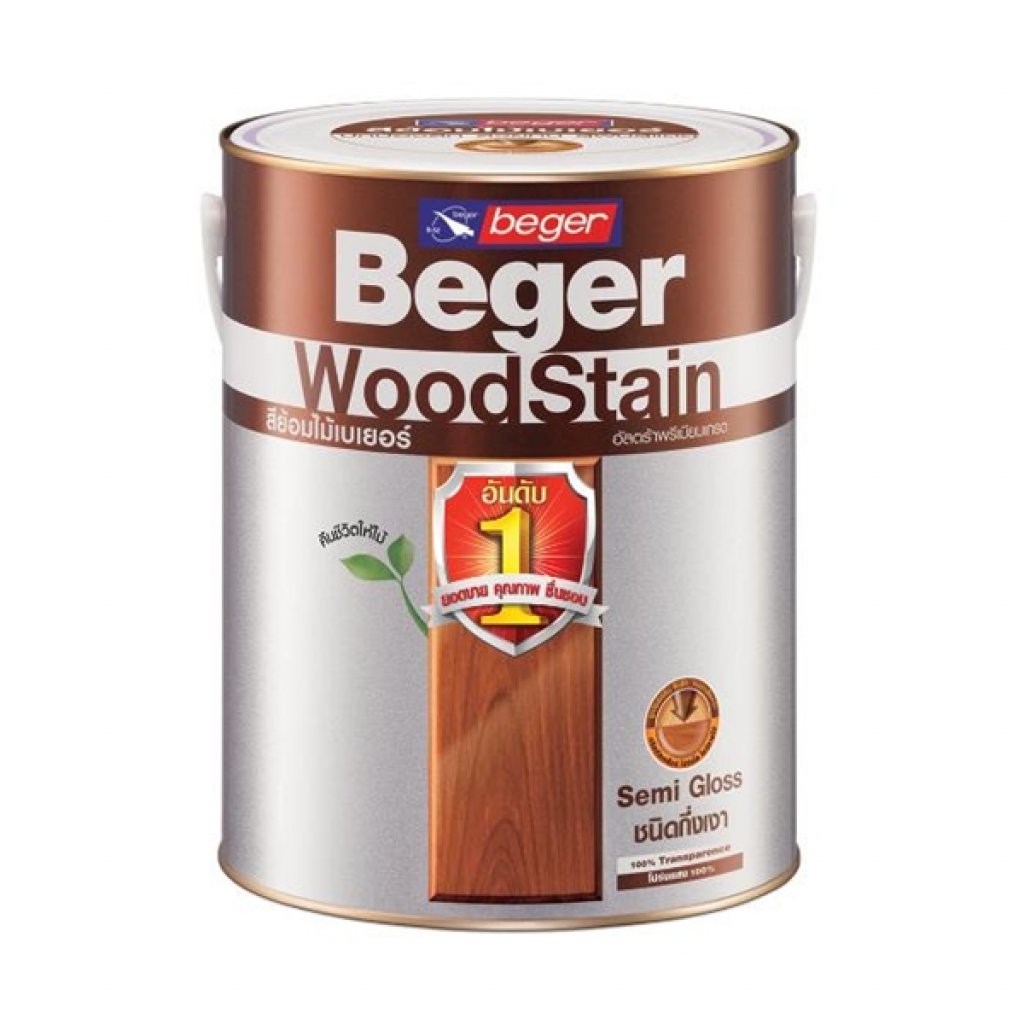 Beger สีย้อมไม้ชนิดกึ่งเงา วูดสเตน S-2907 สีเขียว 3.785ลิตร