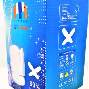 หลอด Bulb LED 60W ทรงใบพัดพับได้ Daylight E27 ประหยัดไฟ 80เปอร์เซ็น