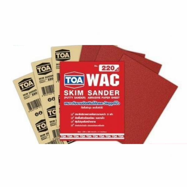 TOA SKIM SANDER (Putty Sander) กระดาษทรายขัดสกิมโค้ท