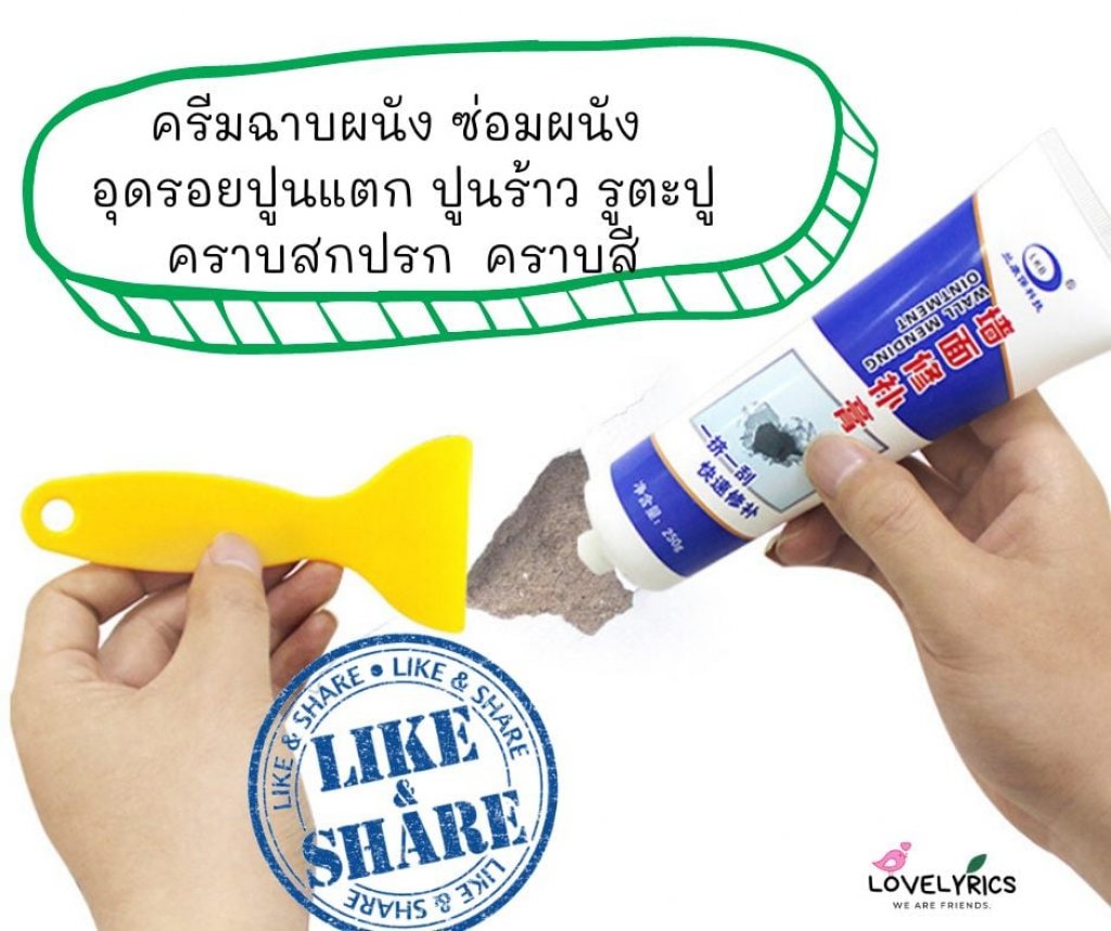 ครีมฉาบผนัง ขนาด 250 กรัม