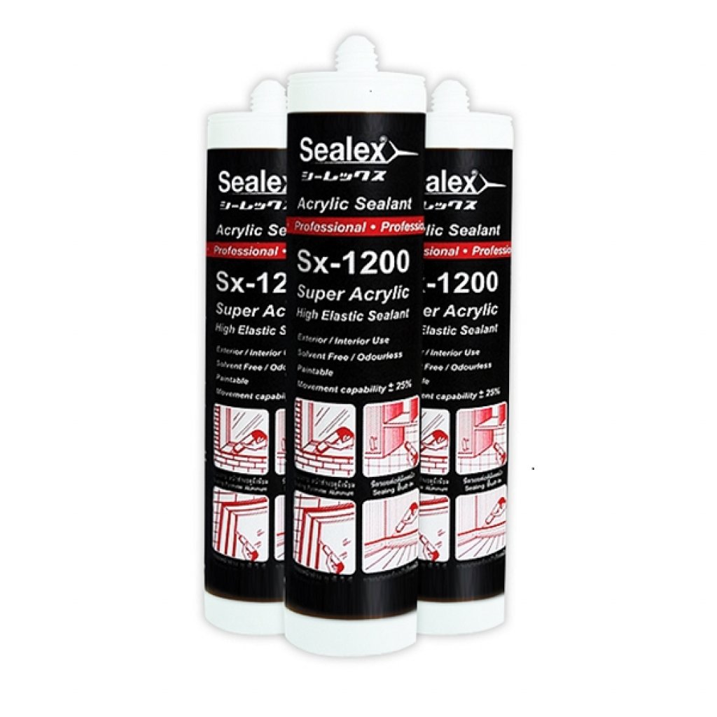 SX-1200 ซุปเบอร์ อะคริลิก ยาแนวขอบบัว 300ml. สีขาว