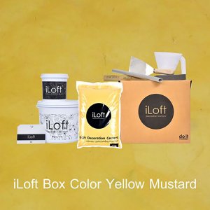 iLoft Box Set ปูนขัดมันตกแต่งผนัง สูตรน้ำ สี Yellow Mustard 7 KG.