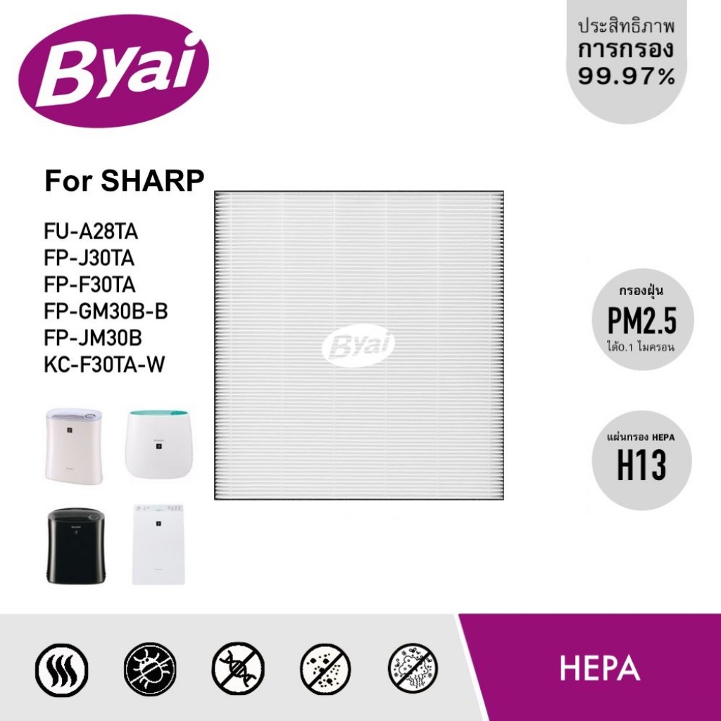 ไส้กรอง เครื่องฟอกอากาศ Sharp