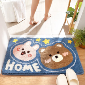 พรมเช็ดเท้า-V4 ลายหมีHOME