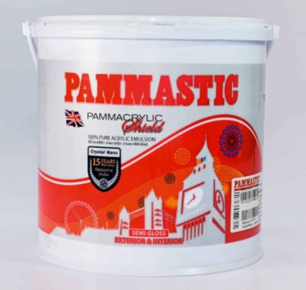 Pammastic ปามอะคริลิกชิลด์ ชนิดกึ่งเงา เบสA (ขนาด 3ลิตร) สีเกรดสูง 15ปี