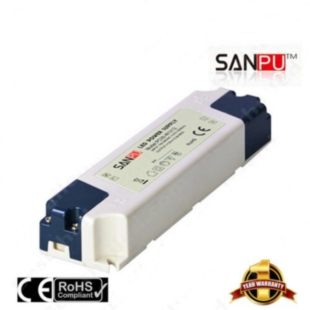หม้อแปลง 12V สวิทชิ่ง เปลือกพลาสติก Sanpu 3A 35W