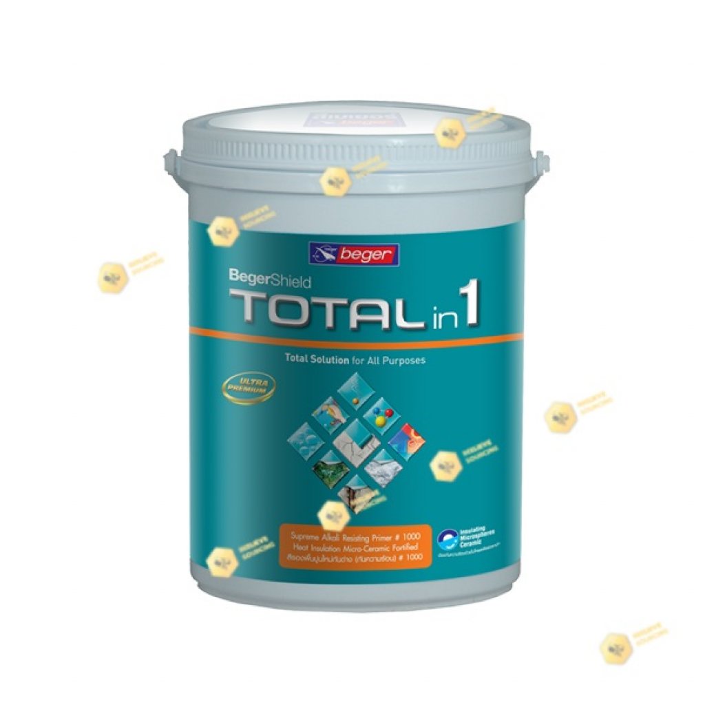 สีรองพื้นปูนใหม่ เบเยอร์ 1000 BegerShield TOTALin1(กันความร้อน)-5L