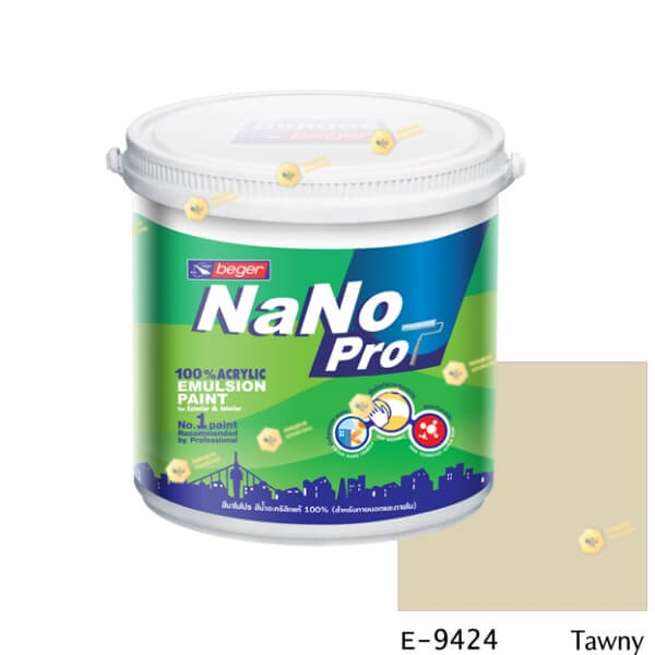 นาโนโปร สีน้ำอะคริลิก E-9424 สีน้ำด้านภายนอก-1gl
