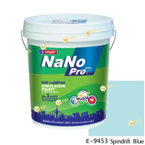 นาโนโปร สีน้ำอะคริลิก E-9453 สีน้ำด้านภายนอก-5gl