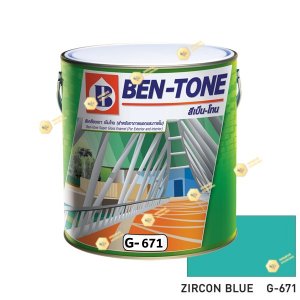 เบนโทน เบเยอร์ G-671 Zircon Blue สีเคลือบเงา 1gl