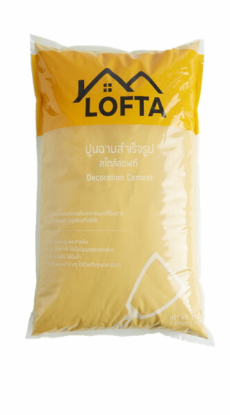LOFTA ปูนตกแต่งขัดมันสำเร็จรูป สูตรน้ำ สีเหลือง 7กก.