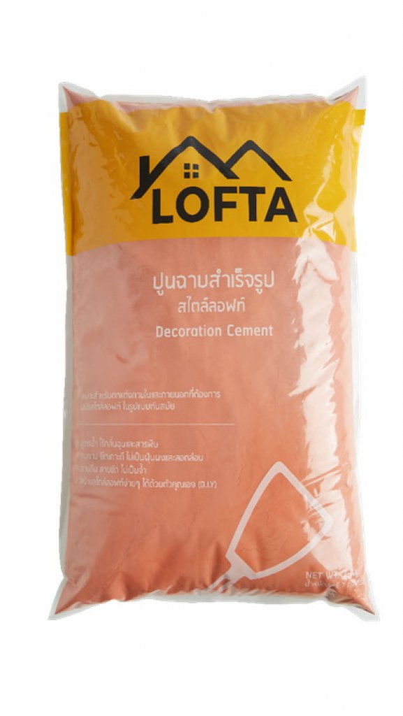 LOFTA ปูนตกแต่งขัดมันสำเร็จรูป สูตรน้ำ สีแดง 7กก.