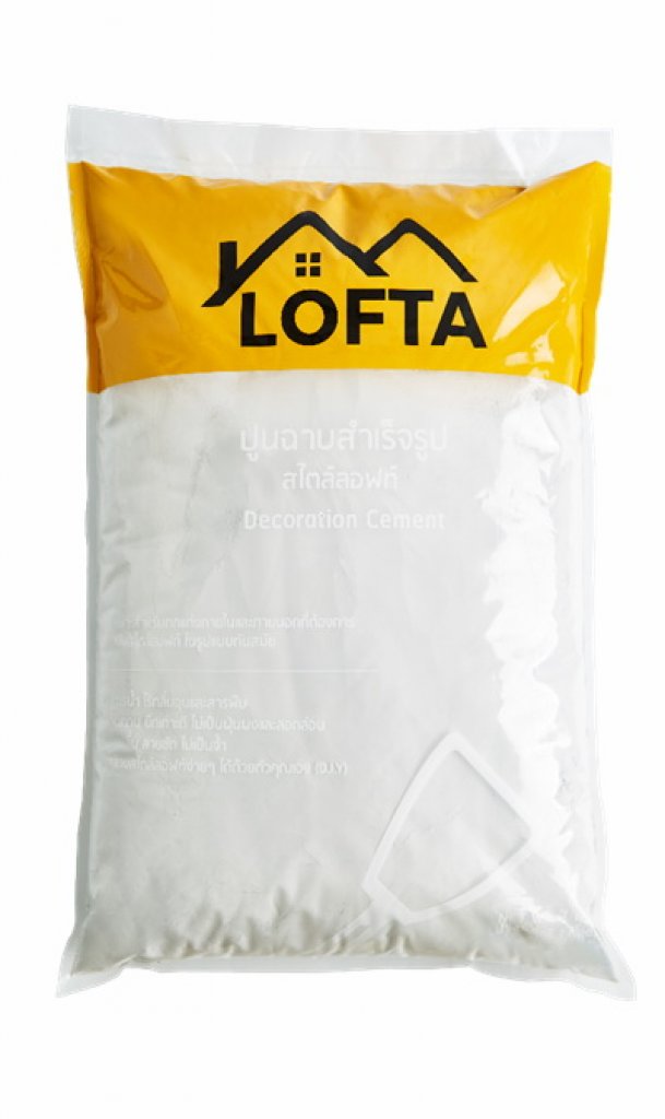 LOFTA ปูนตกแต่งขัดมันสำเร็จรูป สูตรน้ำ สีขาวควันบุหรี่ 7กก.