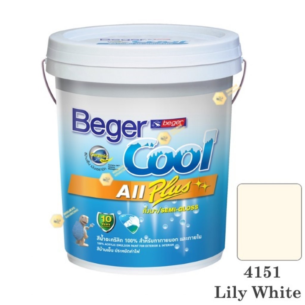 เบเยอร์คูล ออลพลัส 4151 สีน้ำอะคริลิก กึ่งเงาภายนอก-ใน-5gl.