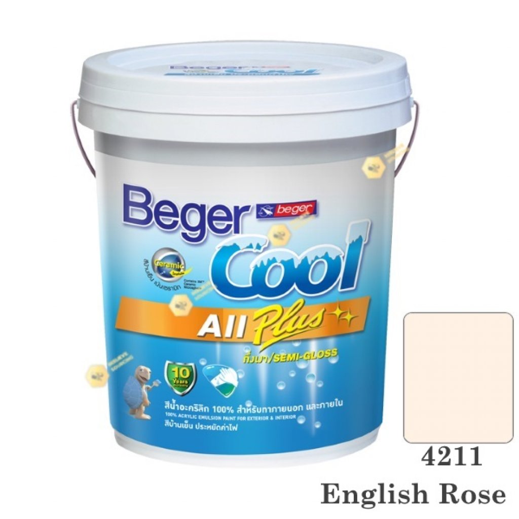 เบเยอร์คูล ออลพลัส 4211 สีน้ำอะคริลิก กึ่งเงาภายนอก-ใน-5gl.