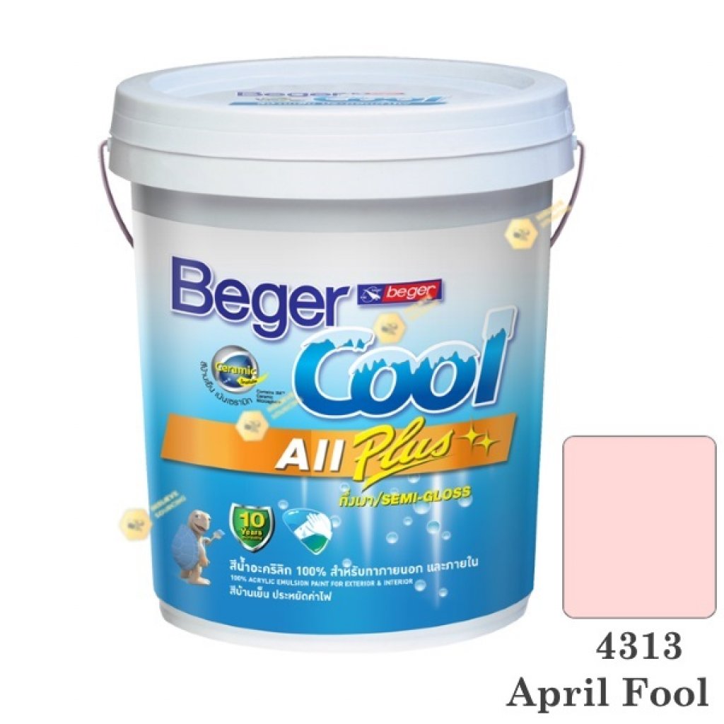 เบเยอร์คูล ออลพลัส 4313 สีน้ำอะคริลิก กึ่งเงาภายนอก-ใน-5gl.