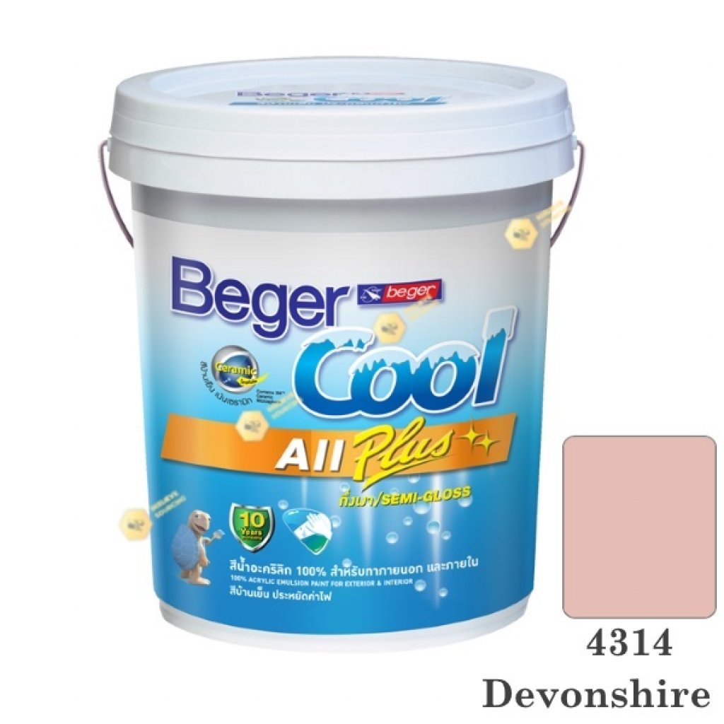 เบเยอร์คูล ออลพลัส 4314 สีน้ำอะคริลิก กึ่งเงาภายนอก-ใน-5gl.