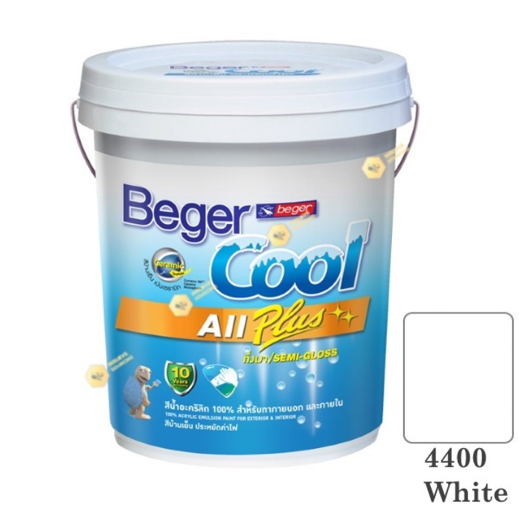เบเยอร์คูล ออลพลัส 4400 สีน้ำอะคริลิก กึ่งเงาภายนอก-ใน-5gl.