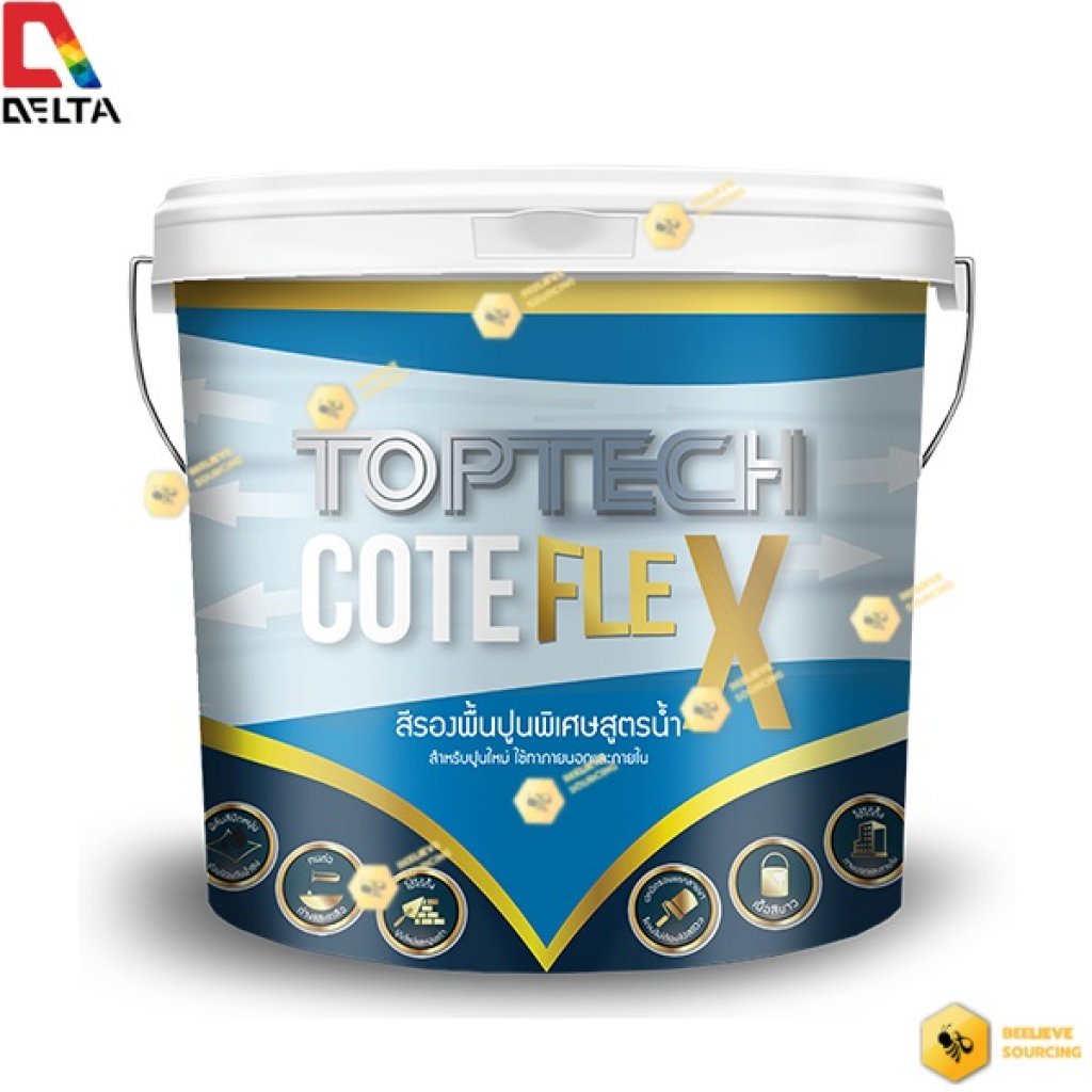 DELTA TOPTECH COTE FLEX สีเดลต้า ท็อปเทค โค้ด เฟล็ก 9ลิตร