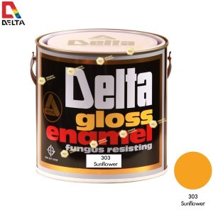 สีเคลือบน้ำมัน DELTA GLOSS ENAMEL #303 Sunflower-1GL.
