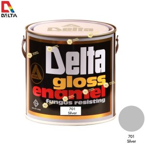 สีเคลือบน้ำมัน DELTA GLOSS ENAMEL #701 Silver-1GL.