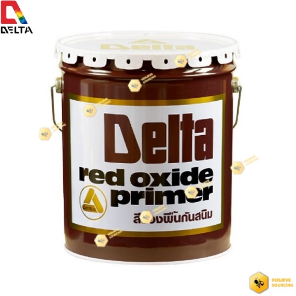 DELTA RED OXIDE PRIMER เดลต้า เรด ออกไซด์ สีรองพื้นกันสนิมแดง-5gl.