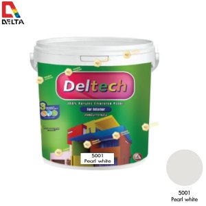 DELTECH สีน้ำอะครีลิคแท้ภายใน#5001 Pearl White-1GL.