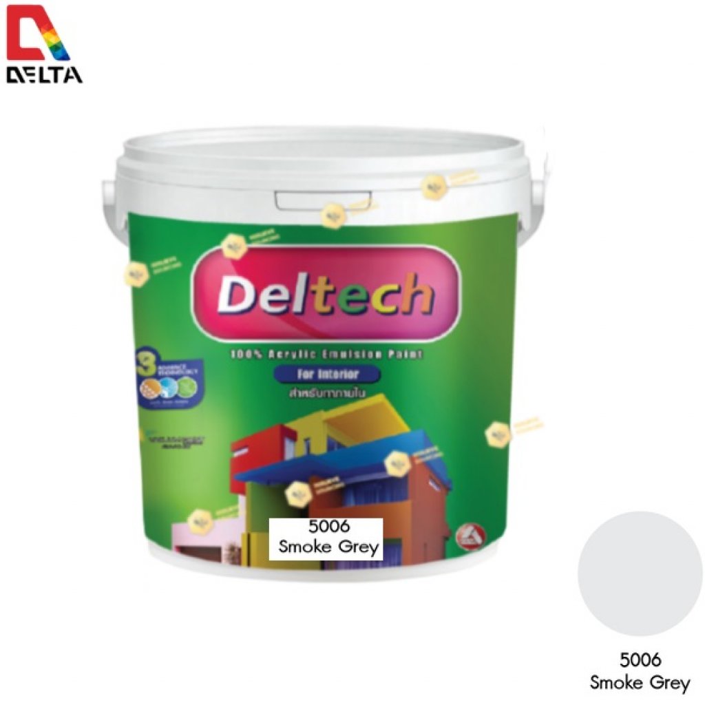 สีน้ำอะครีลิคแท้ภายใน DELTECH 100% Acrylic #5006 Smoky Grey-1GL.