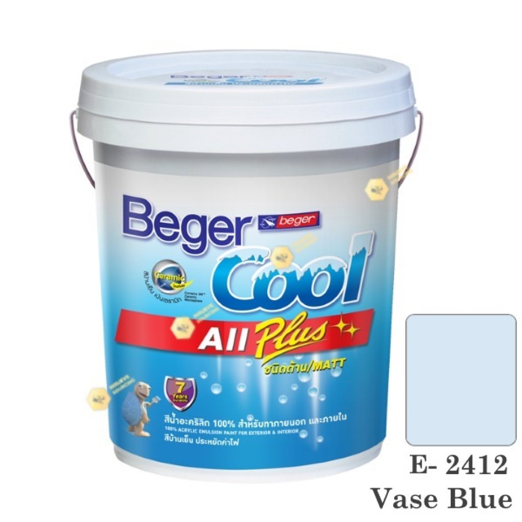 เบเยอร์คูล ออลพลัส สีน้ำ E-2412 สีน้ำอะครีลิกด้าน-ภายนอก-5gl.