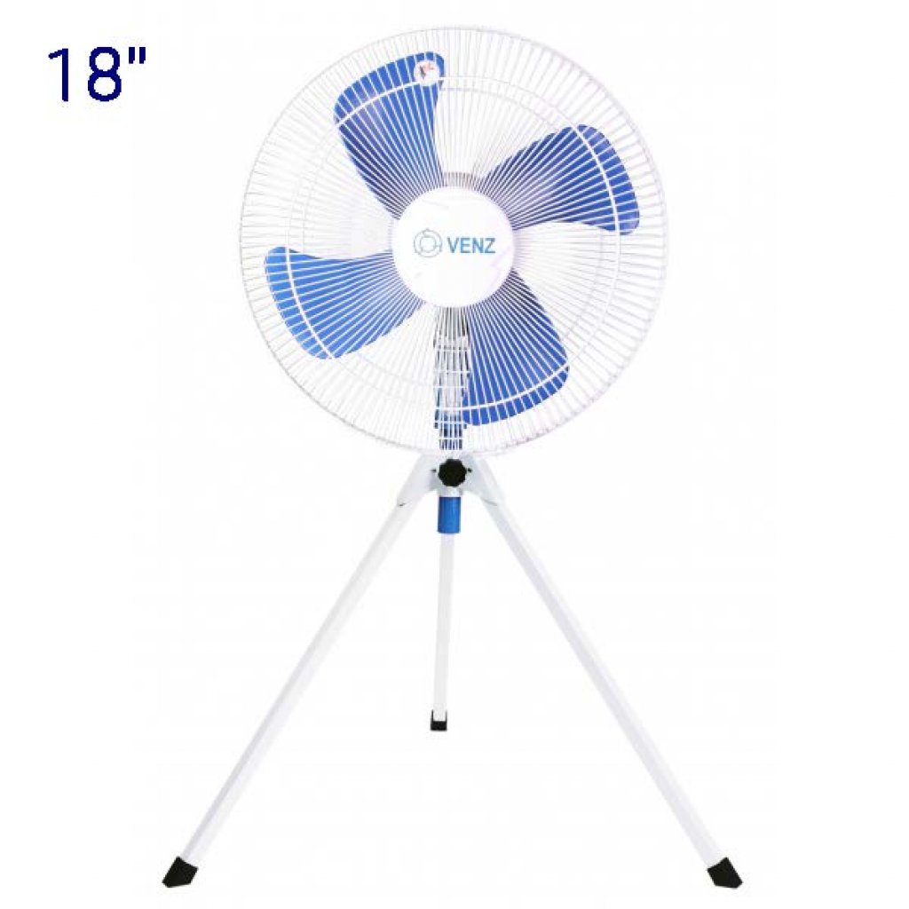 พัดลมอุตสาหกรรมใบฟ้า VENZ 18นิ้ว สามขา-F3A
