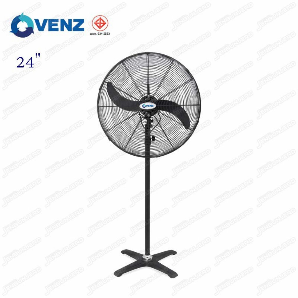 พัดลมใบดำ VENZ 24นิ้ว ขาตั้ง FS-60