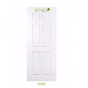 ประตูUpvc กรีนพลาสวู๊ด รุ่นGU203 สีขาว