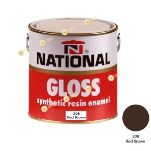 สีเคลือบน้ำมัน NATIONAL GLOSS #208 Red Brown-1GL.