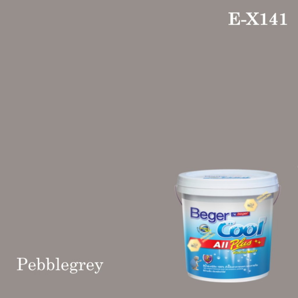 เบเยอร์คูล ออลพลัส สีน้ำอะครีลิก-ภายนอก E-X141 (Pebblegrey)