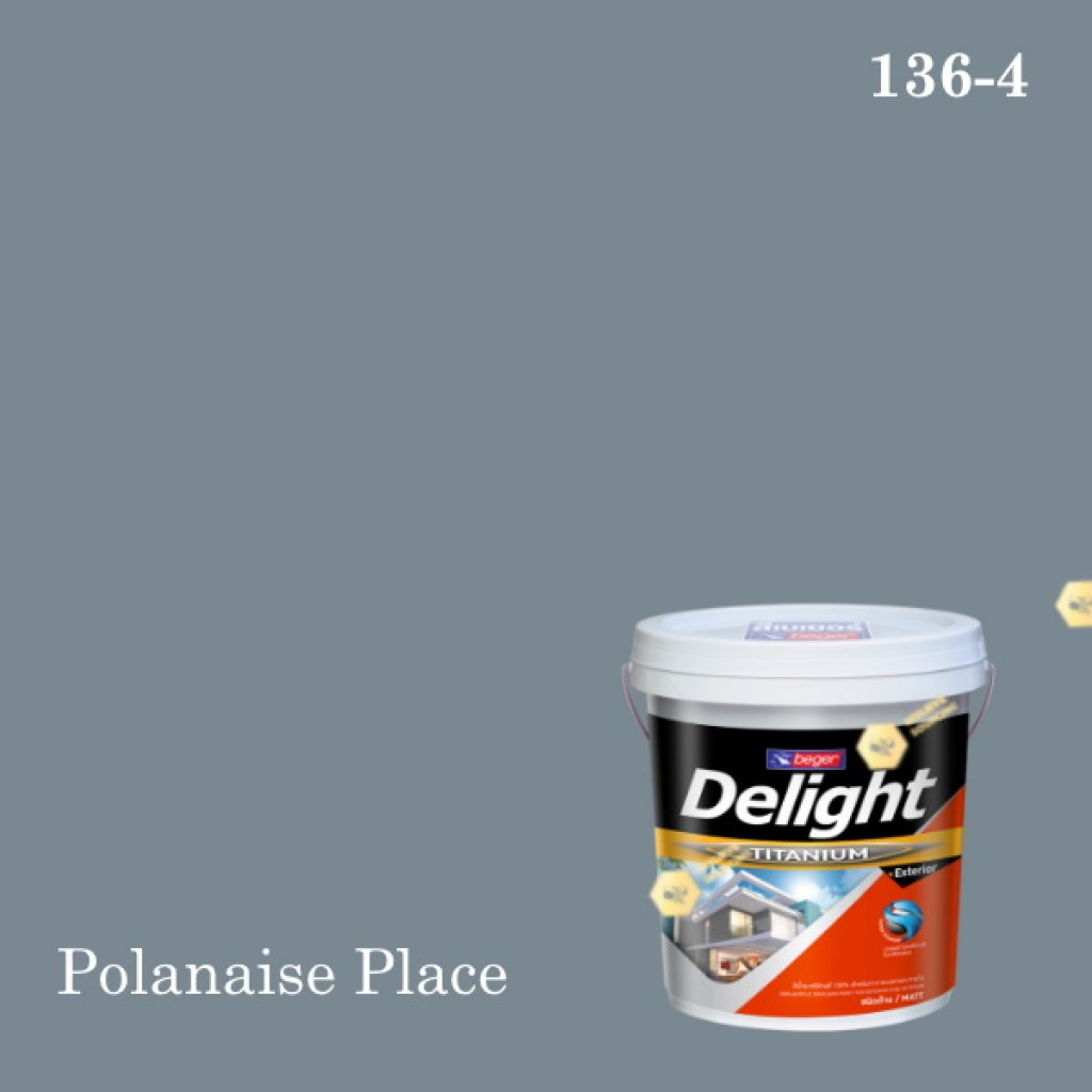 ดีไลท์ สีน้ำอะครีลิก ภายนอก E-136-4 (Polanaise Place)