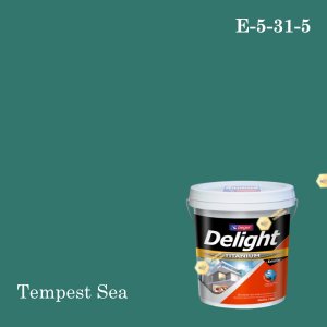 ดีไลท์ สีน้ำอะครีลิก ภายนอก E-5-31-5 (Tempest Sea)