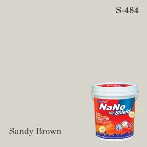 นาโนโปร ชิลด์ สีน้ำอะคริลิก ชนิดเนียน S-484 (Sandy Brown)