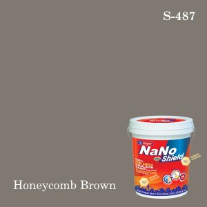 นาโนโปร ชิลด์ สีน้ำอะคริลิก ชนิดเนียน S-487 (Honeycomb Brown)